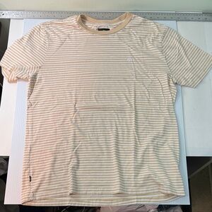 Obey, Striped Short-Sleeve Crew Neck T-Shirt - Cream/White